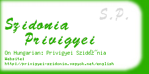 szidonia privigyei business card